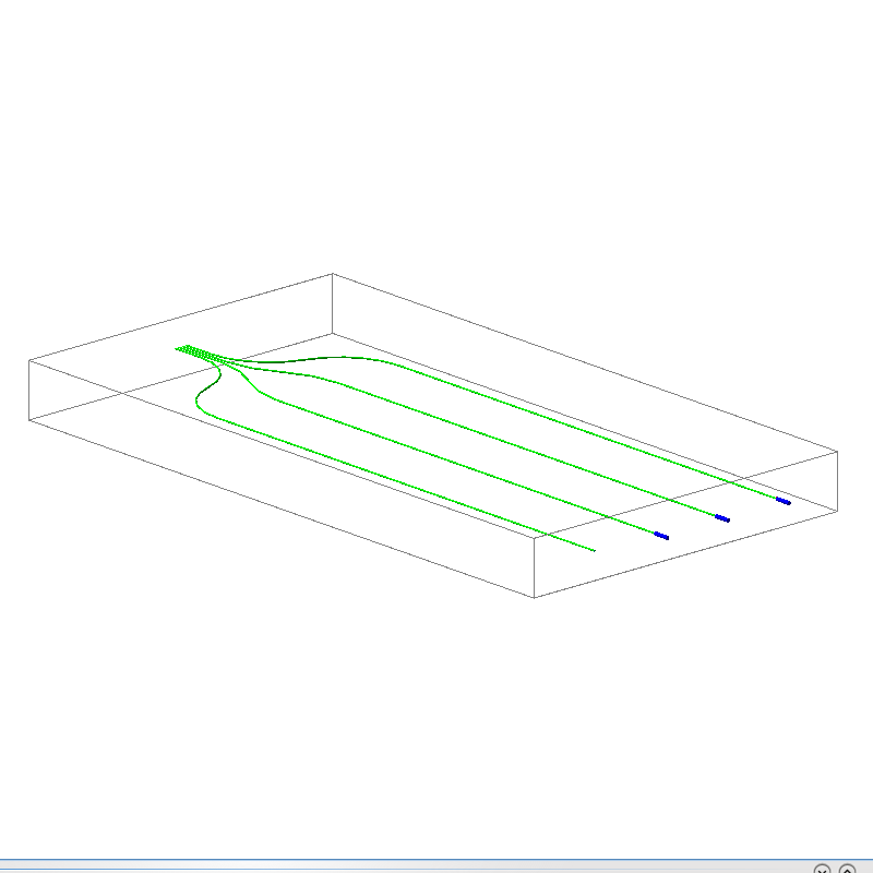 Slab geometry (wireframe) with embedded WLS fiber Slab geometry (wireframe) with embedded WLS fiber